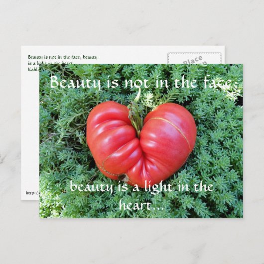 Inspirerend hart Briefkaart (Voorkant / Achterkant)