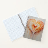 Inspirerend Hart Ontwerp in Zachte Waterverf Notitieboek (Binnen)