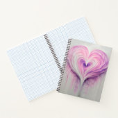 Inspirerend Hart Ontwerp in Zachte Waterverf Notitieboek (Binnen)