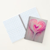 Inspirerend Hart Ontwerp in Zachte Waterverf Notitieboek (Binnen)