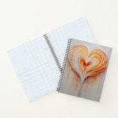 Inspirerend Hart Ontwerp in Zachte Waterverf Notitieboek (Binnen)