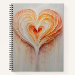 Inspirerend Hart Ontwerp in Zachte Waterverf Notitieboek