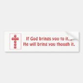 Inspirerend hartenkruis bumpersticker (Voorkant)