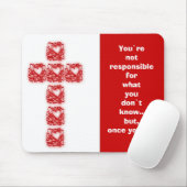 Inspirerend hartenkruis muismat (Met muis)