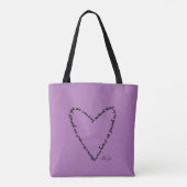 Inspirerend hartnoteringen Lavender Gepersonalisee Tote Bag (Achterkant)