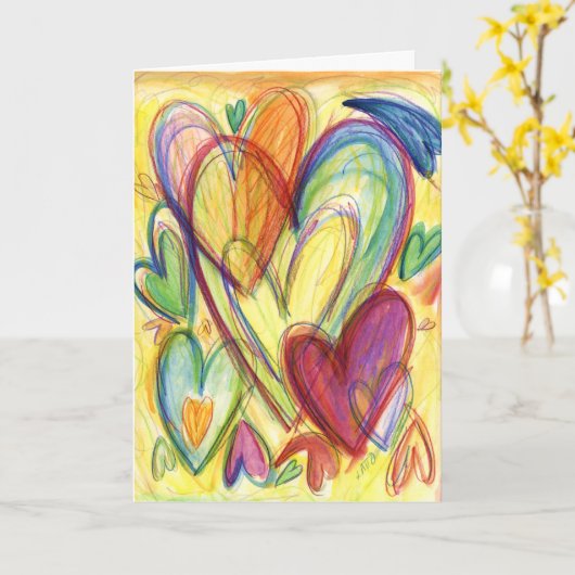 Inspirerend Healing Hearts-kaart Kaart (Gele Bloem)