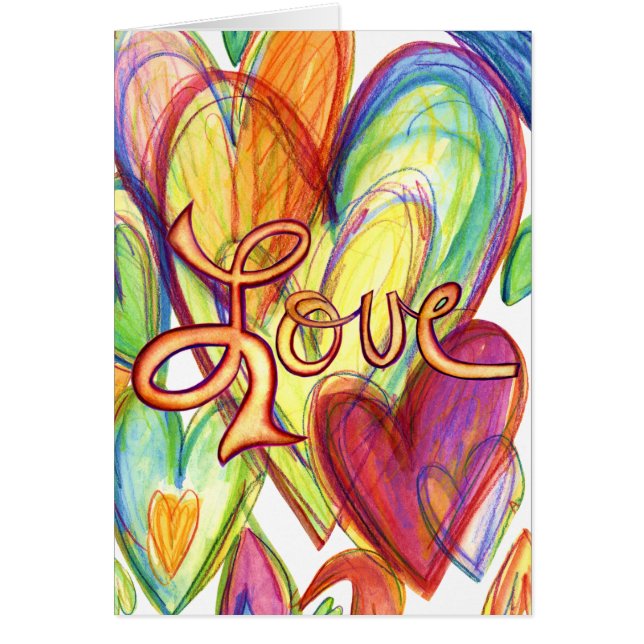 Inspirerend Healing Hearts Love Card (Voorkant)