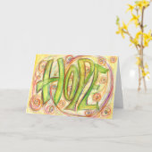 Inspirerend Healing Hope-kaart Kaart (Gele Bloem)