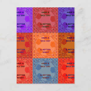 Inspirerend Heb een mooie dag geruite Pop tekst Briefkaart