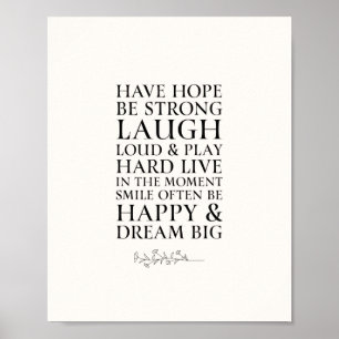Inspirerend Heb Hoop Zwart & Wit Citaat Poster