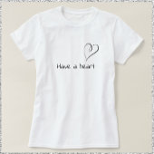 Inspirerend heeft een hart t-shirt