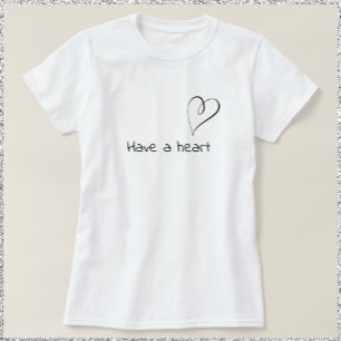 Inspirerend heeft een hart t-shirt