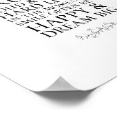 Inspirerend heeft Hope Black & White Quote Poster (Hoek)