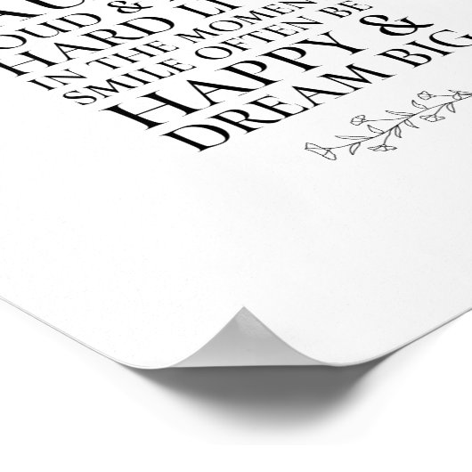 Inspirerend heeft Hope Black & White Quote Poster (Hoek)