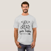 Inspirerend heren T-shirt - Je creëert (Voorkant volledig)