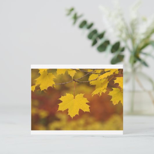 Inspirerend herfst briefkaart (Staand voorkant)