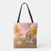 Inspirerend Herfst Herfst Boerderij met aangepaste Tote Bag (Achterkant)