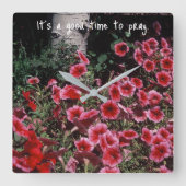 Inspirerend herinnering aan Pray Vierkante Klok (Voorkant)