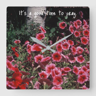 Inspirerend herinnering aan Pray Vierkante Klok