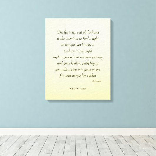 Inspirerend herstelcanvas canvas afdruk (Insitu (Houten vloer))