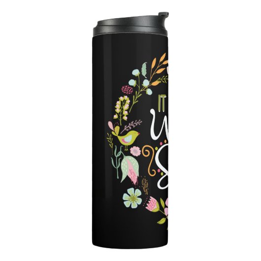 Inspirerend, het is goed met mijn ziel thermosbeker (Gedraaid links)