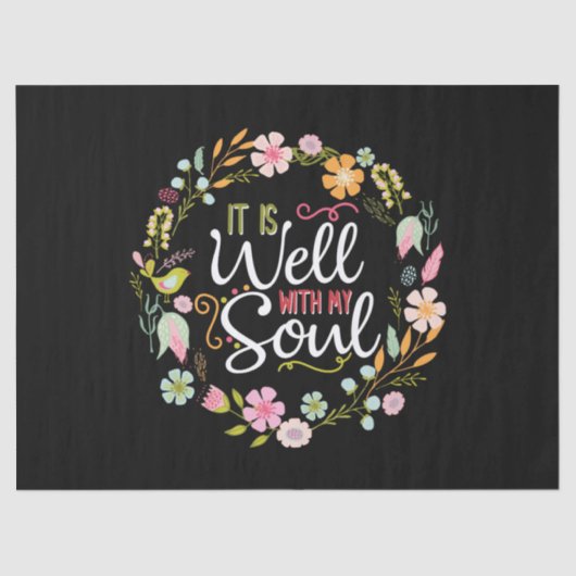 Inspirerend, het is goed met mijn ziel tissuepapier (Voorkant)