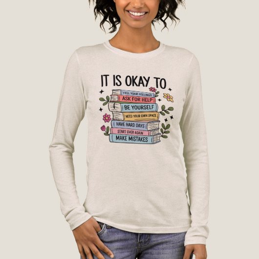 Inspirerend Het Is Oké Tri-Blend Shirt (Voorkant)