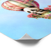 inspirerend heteluchtballon - panda - poster (Hoek)