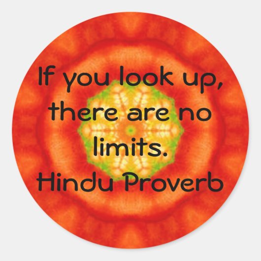 inspirerend Hindu Proverb uit India Ronde Sticker (Voorkant)