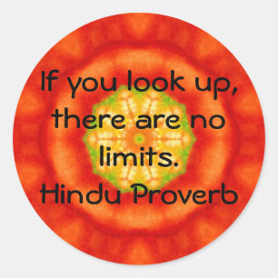 inspirerend Hindu Proverb uit India Ronde Sticker
