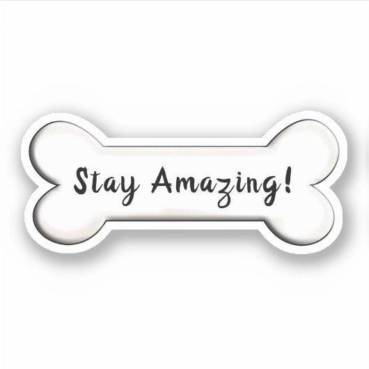 inspirerend hondenbotvorm sticker (Voorkant)