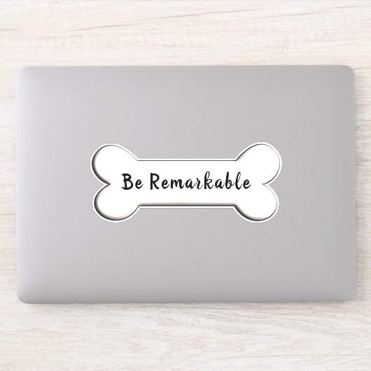 inspirerend hondenbotvorm sticker (Computer)