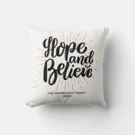 Inspirerend hoop en geloof de Aangepaste Foto van Kussen