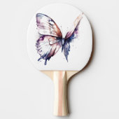 Inspirerend hoop roze vlinder tafeltennisbatje (Achterkant)