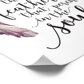 Inspirerend Hoopprijsopgave met Waterverf veren Poster (Hoek)