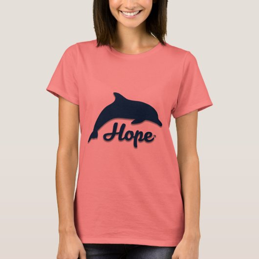 Inspirerend Hope Dolphin T-shirt voor vrouwen (Voorkant)