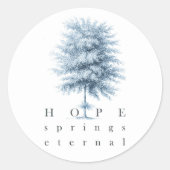 Inspirerend Hope Springs Eternal Tree Ronde Sticker (Voorkant)