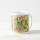 Inspirerend Hope Word Art Coffee Mugs Koffiemok (Voorkant rechts)