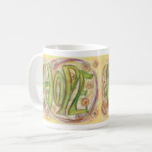 Inspirerend Hope Word Art Coffee Mugs Koffiemok (Voorkant links)