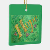 Inspirerend Hope Word Art Custom Gift Ornamenten (Rechts)