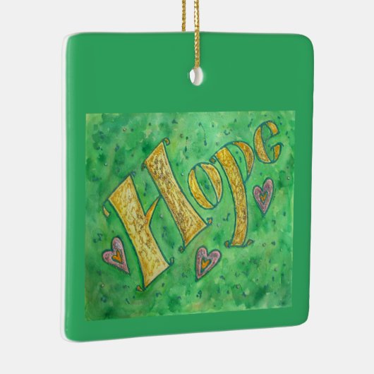 Inspirerend Hope Word Art Custom Gift Ornamenten (Rechts)