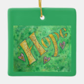 Inspirerend Hope Word Art Custom Gift Ornamenten (Voorkant)