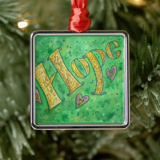 Inspirerend Hope Word Art Custom Gift Ornamenten (Boom)
