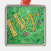 Inspirerend Hope Word Art Custom Gift Ornamenten (Voorkant)