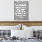 Inspirerend Houd het Geloofscitaat Canvas Afdruk (Insitu (Slaapkamer))