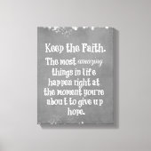 Inspirerend Houd het Geloofscitaat Canvas Afdruk (Voorkant)