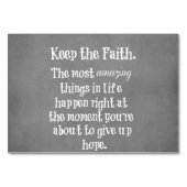 Inspirerend Houd het Geloofscitaat Kaart (Achterkant)