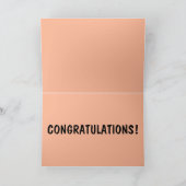 Inspirerend houding... Succes Oranje hart Kaart (Binnen)