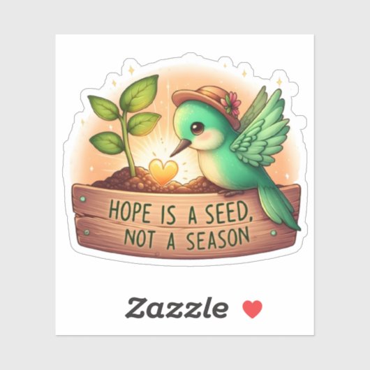 Inspirerend Hummingbird Quote Sticker (Vel)