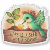 Inspirerend Hummingbird Quote Sticker (Voorkant)